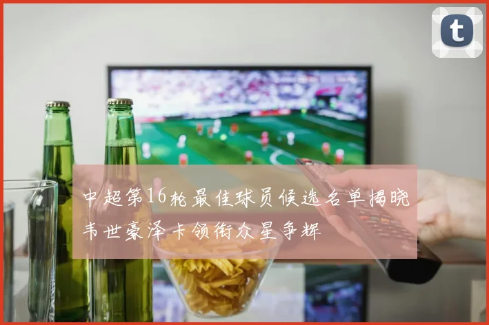 中超第16轮最佳球员候选名单揭晓韦世豪泽卡领衔众星争辉